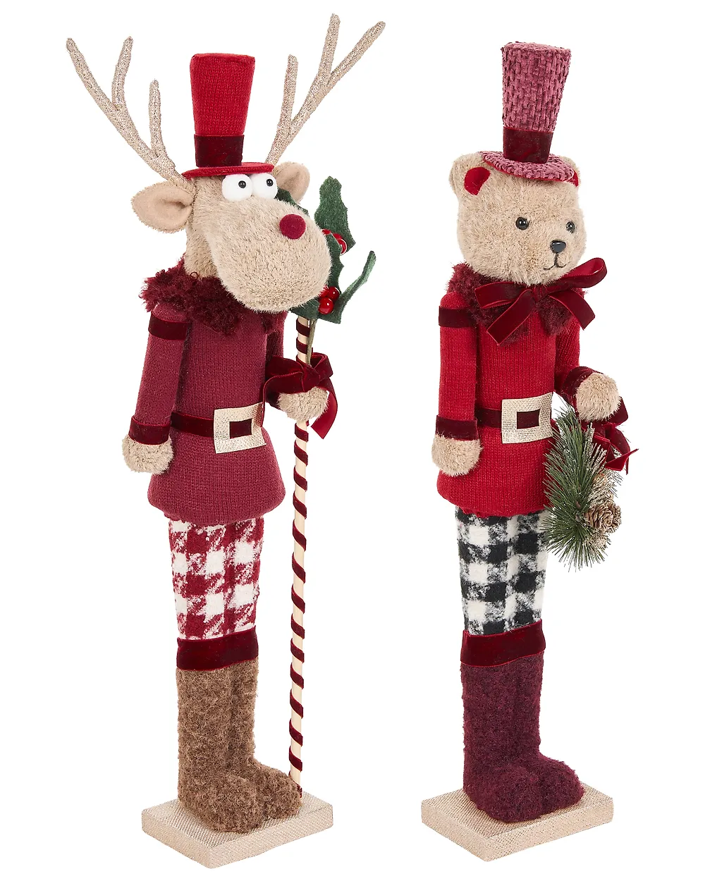 Set med 2 figuriner MATALA 61/64 cm Björn Ren Röd