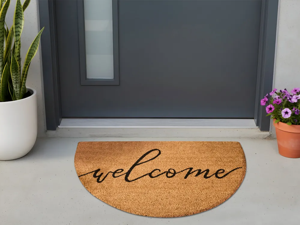 Doormat AMBUKLAO Natural 45 x 75 cm Text Coir