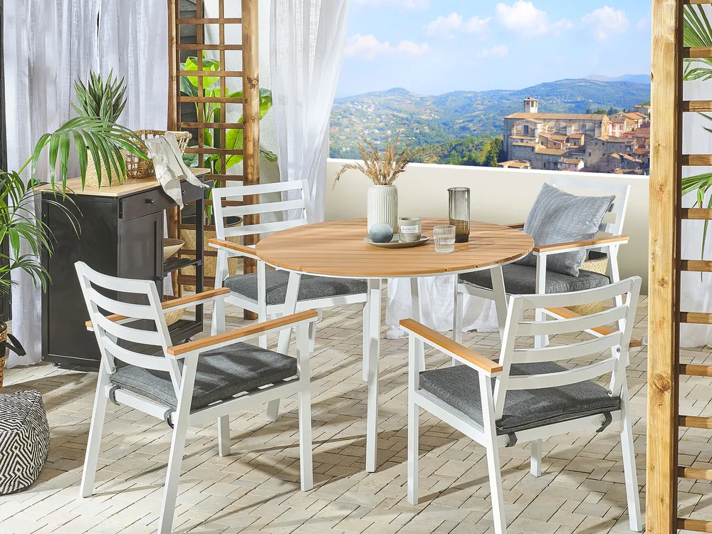 Garden Dining Table CAVOLI 105 cm 105 cm Brown