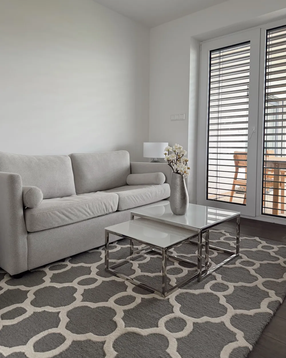 Set of 2 Coffee Tables BREA Tempered Glass White_1072373