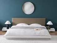 Bed with LED Boucle ZEN 180 x 200 cm (EU Super King) White_1080191
