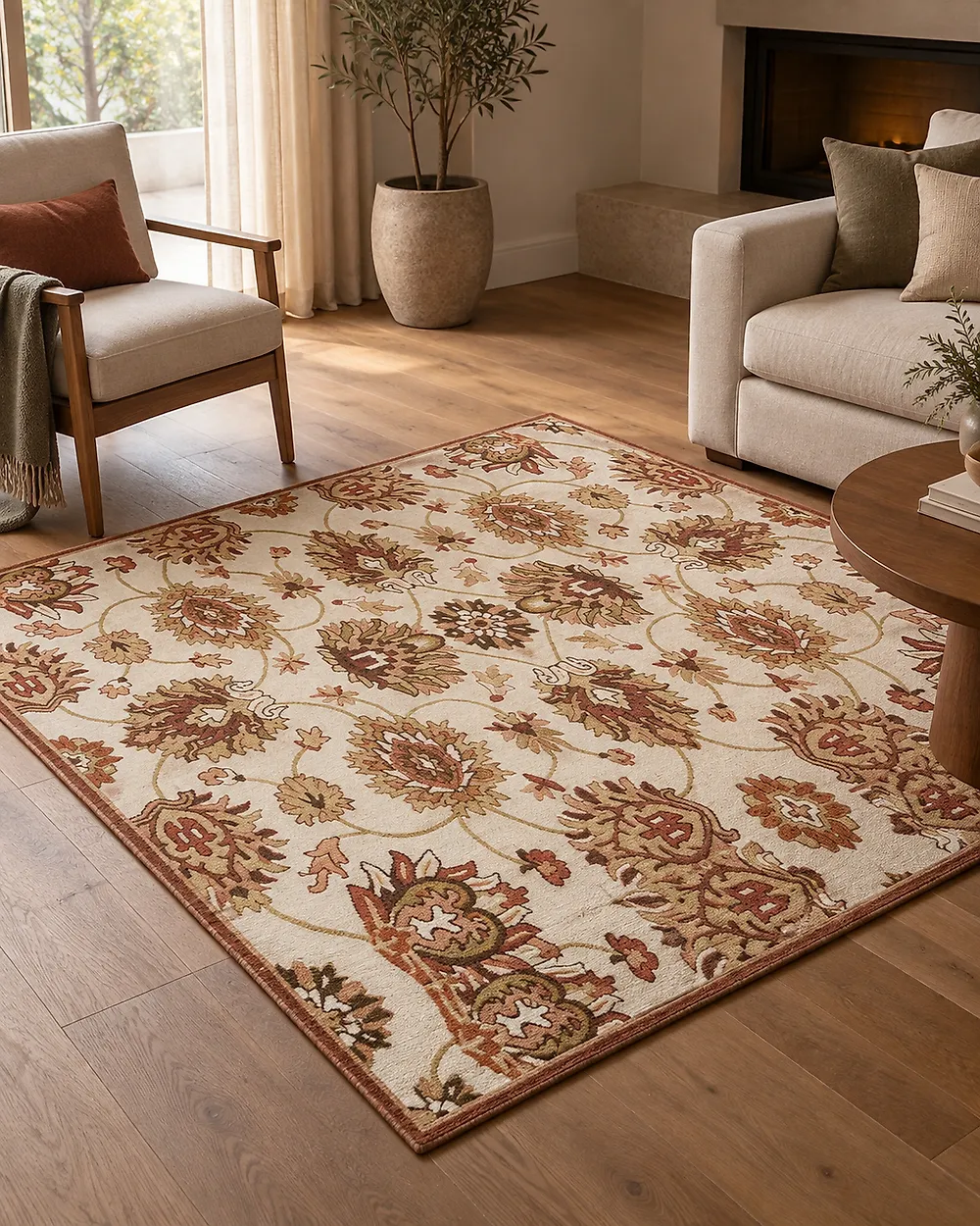 Matto EZINE Beige 200 x 200 cm Villa_1183217
