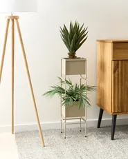 Plant Stand COTINUS 20 cm Metal Beige_933748