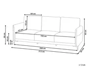 Sofa 3 Seater CILENS Fabric Golden Brown_1120207