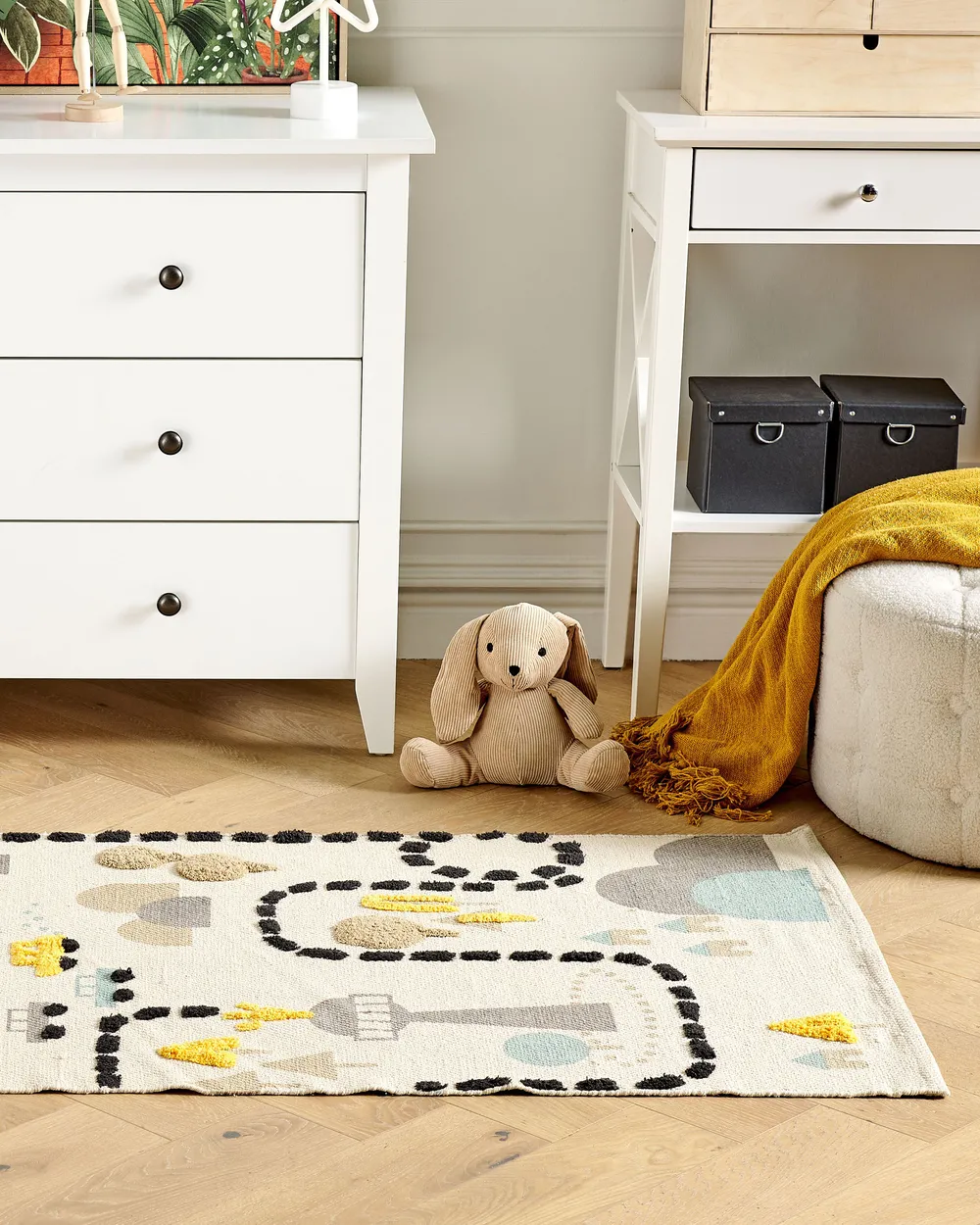 Kids Rug SAZAK Multicolour 80 x 150 cm Cotton