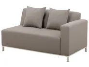 Garden Corner Sofa with Table 5 Seater BELIZE Modular Beige Right Hand_833569