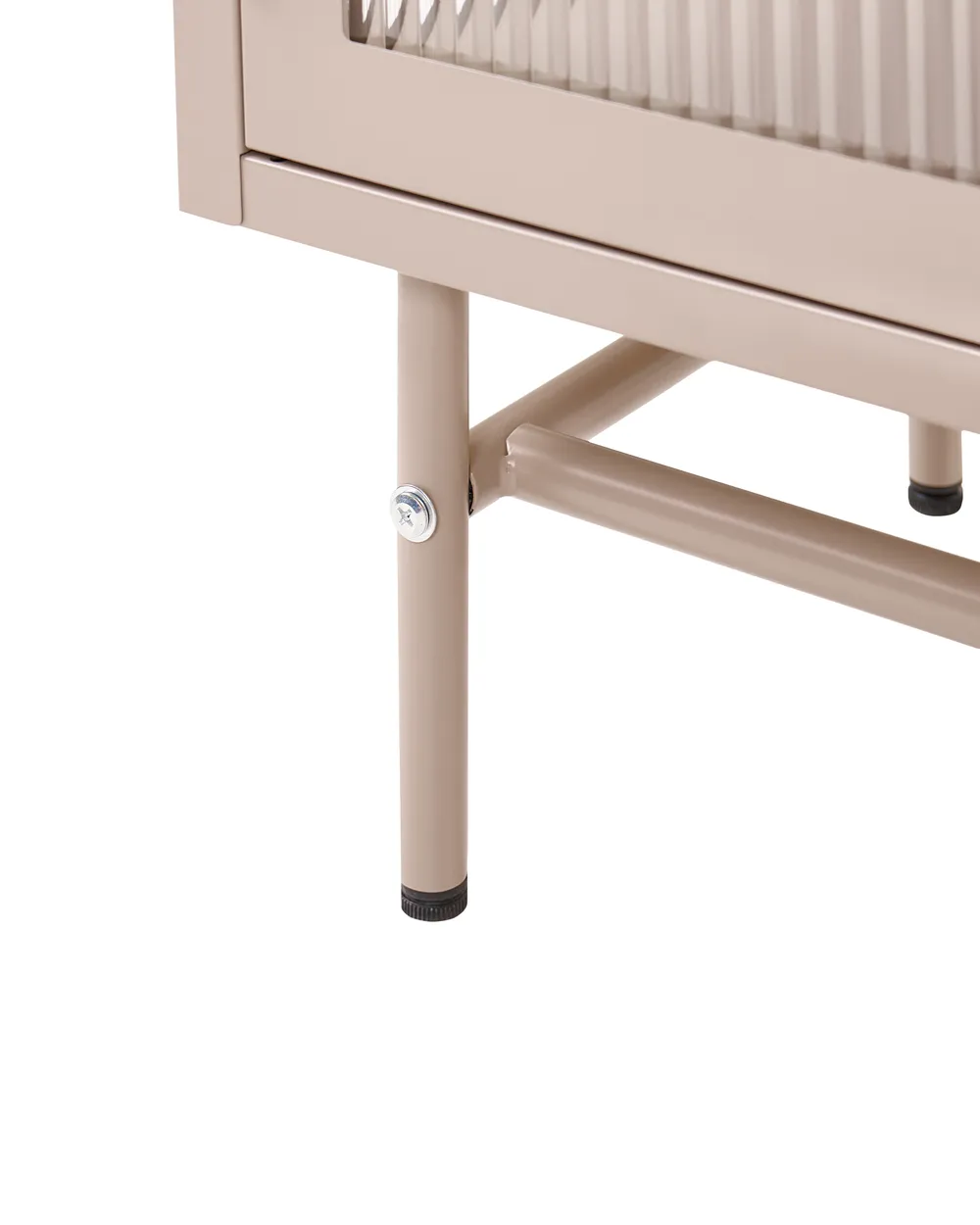 Vitriinisenkki DEVON 77 cm Metalli Beige_1113526