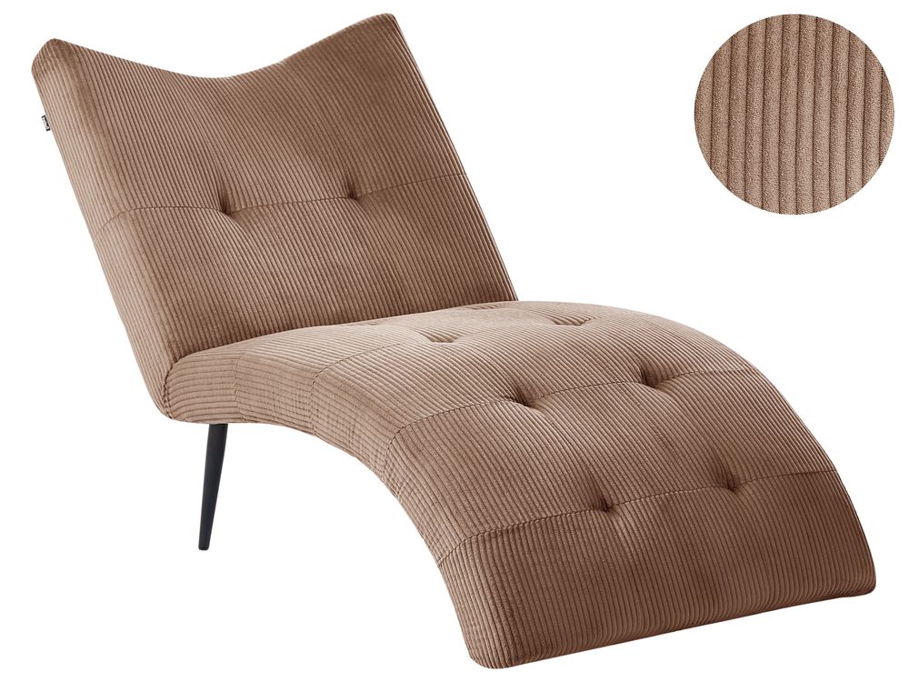 Sjeselong QUILLY Kordfløyel Mørk beige