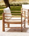 Garden Armchair CERRETO Bamboo Off-White