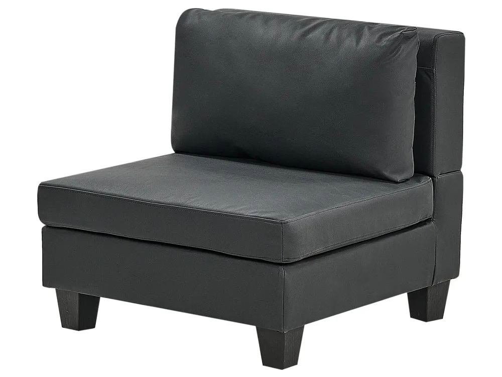 Modular Corner Sofa 4 Seater UNSTAD Faux Leather Black Left Hand_936696