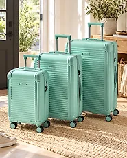 Set of 3 Hard Shell Suitcases MYNTIS Mint Green_1175224