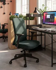 Office Chair KAMILON Fabric Dark Green_1084821