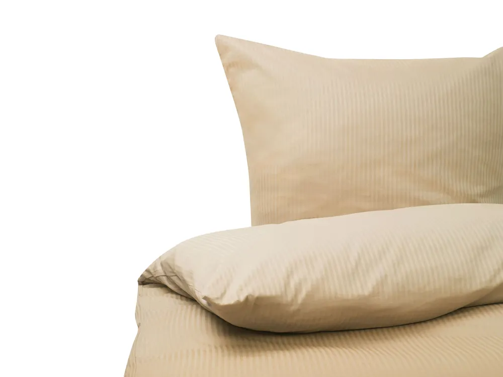 Duvet Cover Set AVONDALE 155 x 220 cm Sateen Cotton Beige_902717