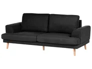 Living Room Set 4 Seater KILDAL Fabric Black_1058729