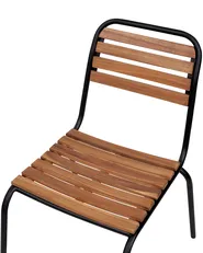Set of 6 Garden Chairs VALLESE Acacia Wood Brown_932847