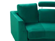 Curved Sofa 7 Seater ROTUNDE Velvet Dark Green_793586