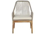 Garden Dining Set 6 Seater ORISTANO with Cushions Concrete Beige_945914