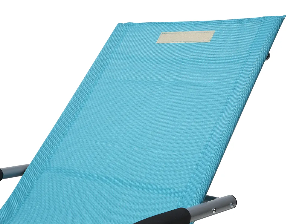 Rocking Sun Lounger CARANO Metal Turquoise_689441