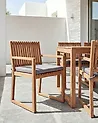 Puutarhatuolisetti pehmusteilla 2 kpl SASSARI PREMIUM Sertifioitu akaasia Vaaleanharmaa