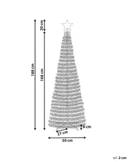Floor Christmas Decoration Smart LED with App SAARLOQ 188 cm Christmas Tree Green_883768
