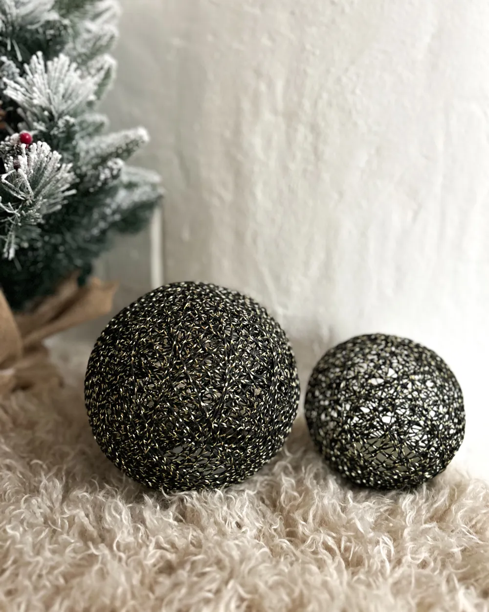 Joulukoriste BOLMEN 15/20 cm Joulupallo Musta_1047162