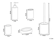 5-Piece Bathroom Accessories Set SEPAHUA White_996806