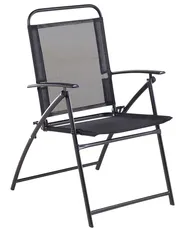 Set of 4 Garden Chairs LIVO Metal Black_700974