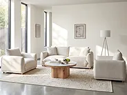 Armchair LUVOS Fabric Off-White_1159183