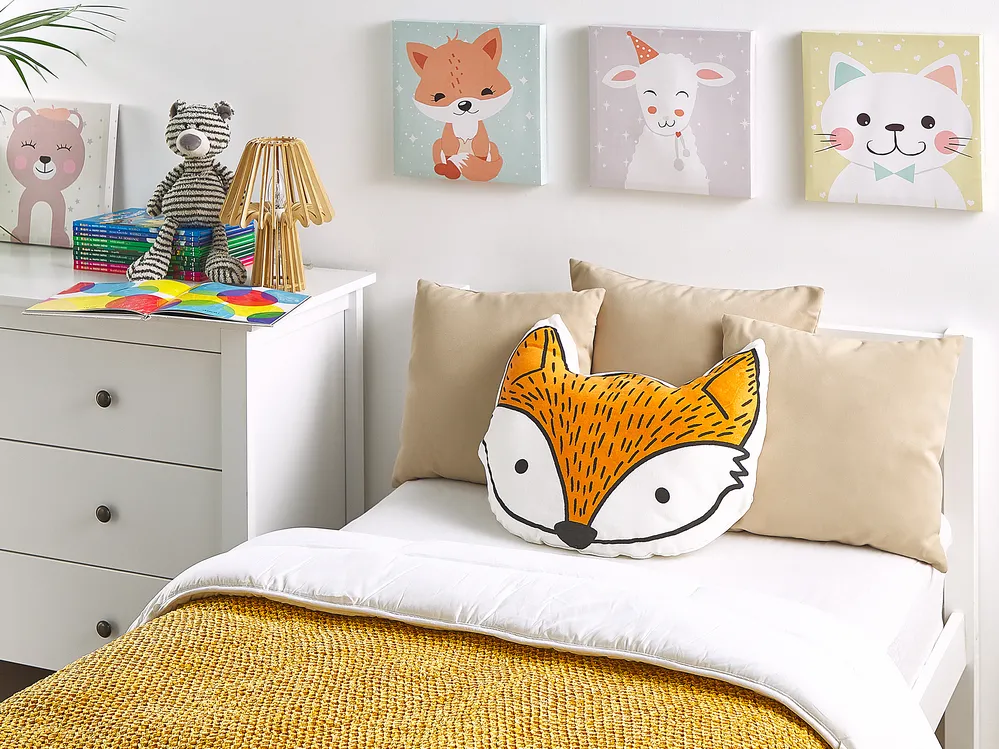 Throw Cushion VADODARA Cotton 50 x 40 cm Orange Fox