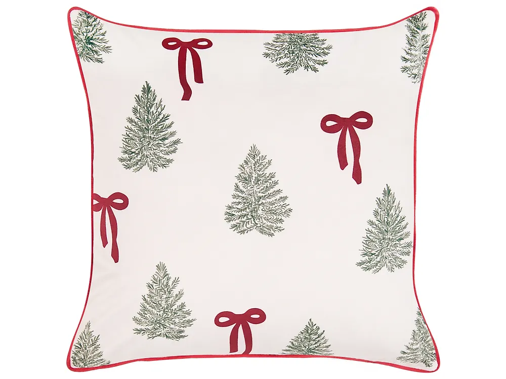 Set of 3 Decorative Cushions XAVIA 30 x 50 cm 45 x 45 cm White Christmas Motif_1164609