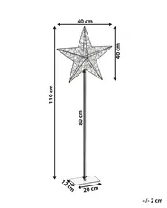 Ulkokoriste LED-valo SANNAN 110 cm Tähti Musta_1031829