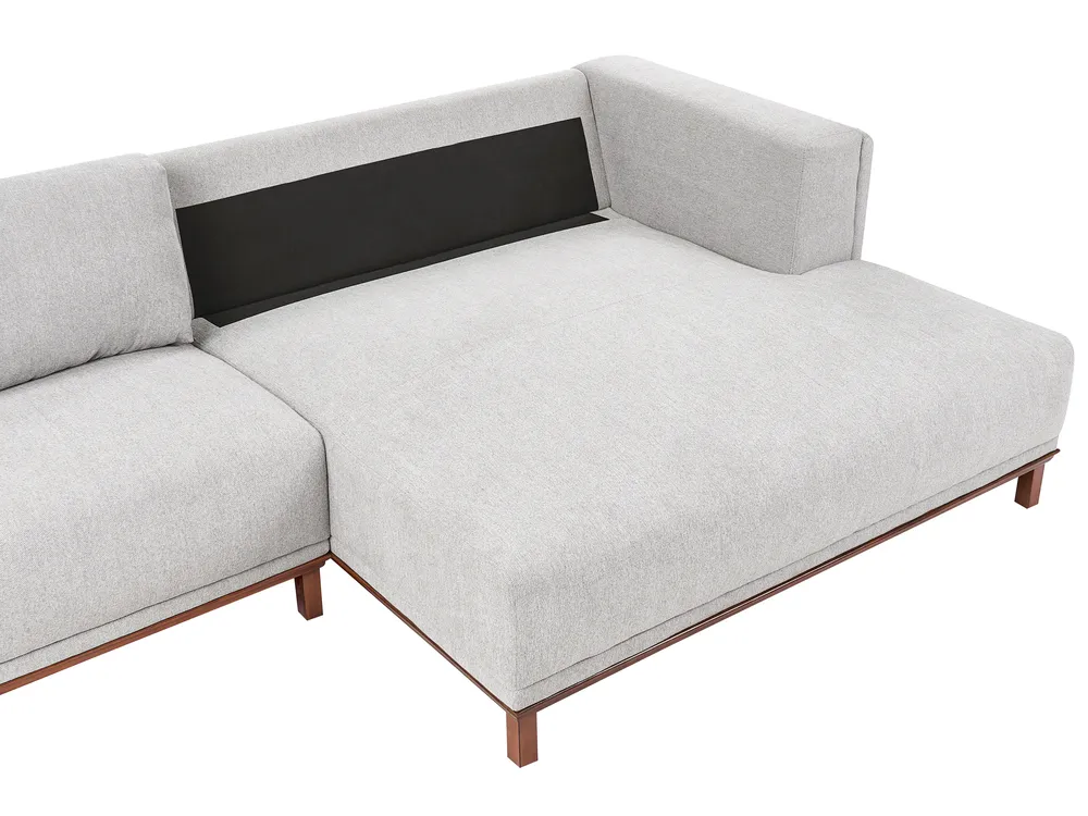 Corner Sofa 4 Seater VENG Fabric Grey Left Hand_1006953