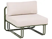Garden Lounge Set with Table and Ottoman 3 Seater CAMEROTA  Metal Green_1156443
