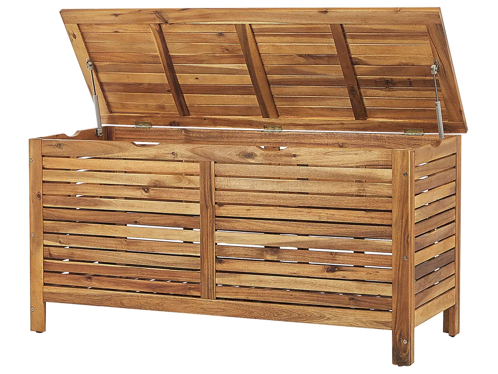 Storage Box RIVIERA 130 cm 48 cm Acacia Wood Light Brown_822999
