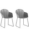 Set of 2 Dining Chairs SYLVA Black