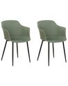 Set of 2 Dining Chairs ELIM Dark Green