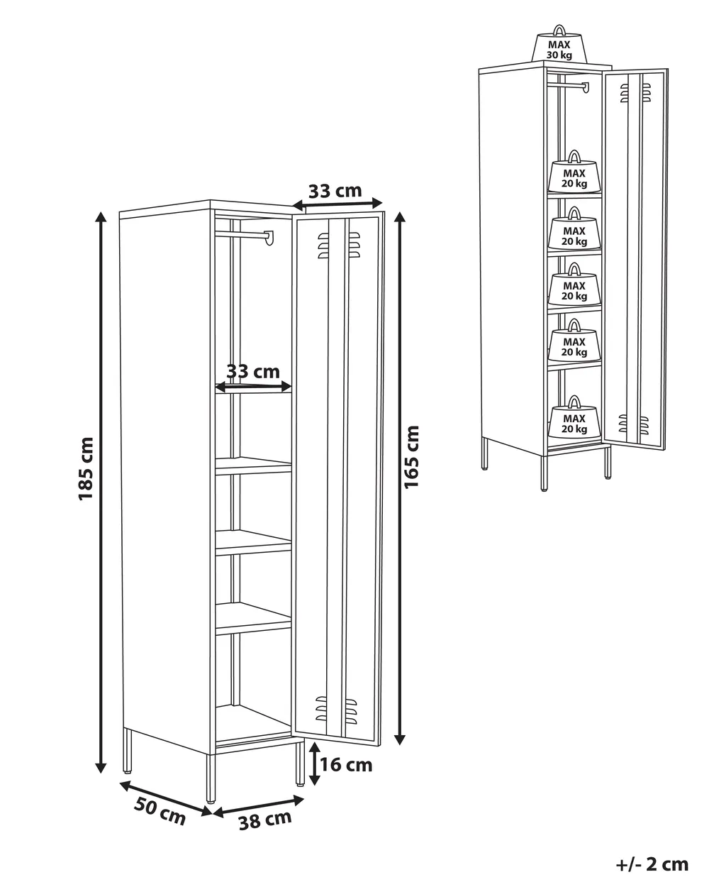 Storage Unit FROME Metal Light Beige_1043116