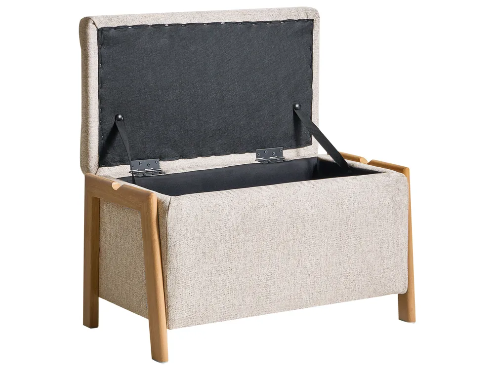 Klädd förvaringsbänk EDLAND Beige_1038278