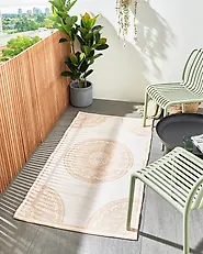 Outdoor Rug HUBLI Beige 80 x 150 cm_1188321