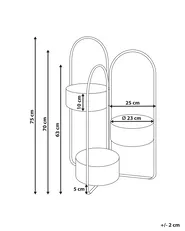 Kukkateline COLUTENA 56 cm Metalli Musta_933717