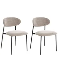 Ruokatuolisetti 2 kpl COWLEY Chenille Ruskeanharmaa_1040060