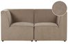Modular Sofa 2 Seater LEMVIG Corduroy Taupe