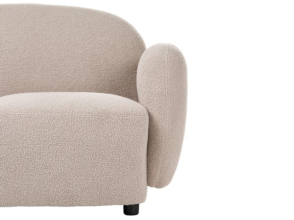 Living Room Set 6 Seater JULE Boucle Beige_1126006