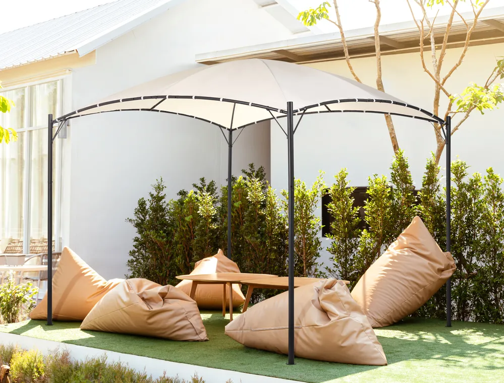 Gazebo VOMERO 305 cm 305 cm Metal Beige