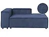 Left-Hand Chaise Longue ARDAL Corduroy Dark Blue