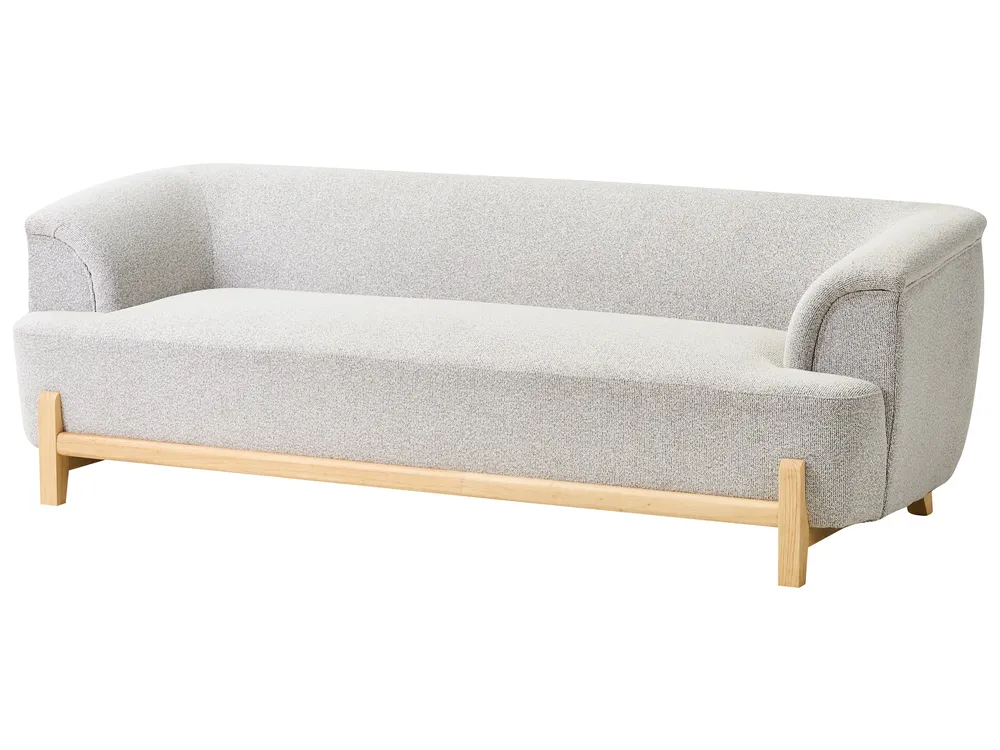 Sofa 3 Seater ALNOR Fabric Light Grey_1009799