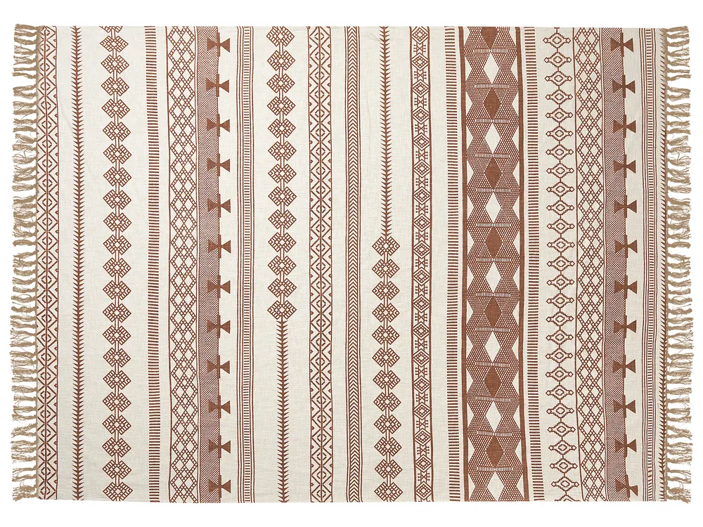 Blanket JORHAT Cotton 130 x 180 cm Beige_829251