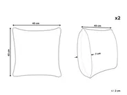 Set med 2 utomhusdynor FLYLEAF Växtmotiv 45 x 45 cm Grön_976628