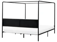 Pylvässänky Metalli MIRABEAU 180 x 200 cm Musta_1033530