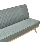 Sofa Bed 2 Seater KALFAFEL Fabric Green_1009374